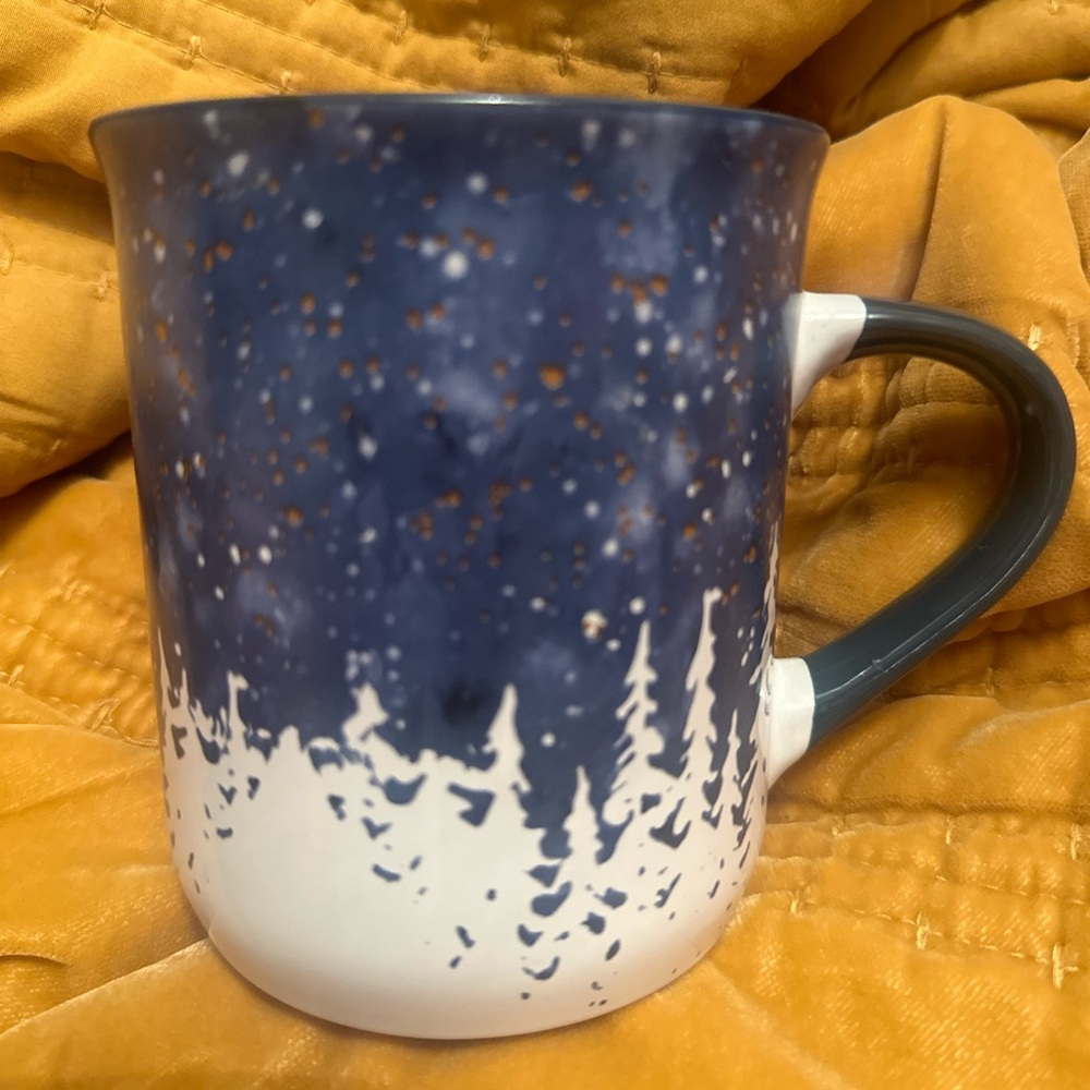 Blue and White Ceramic Mug